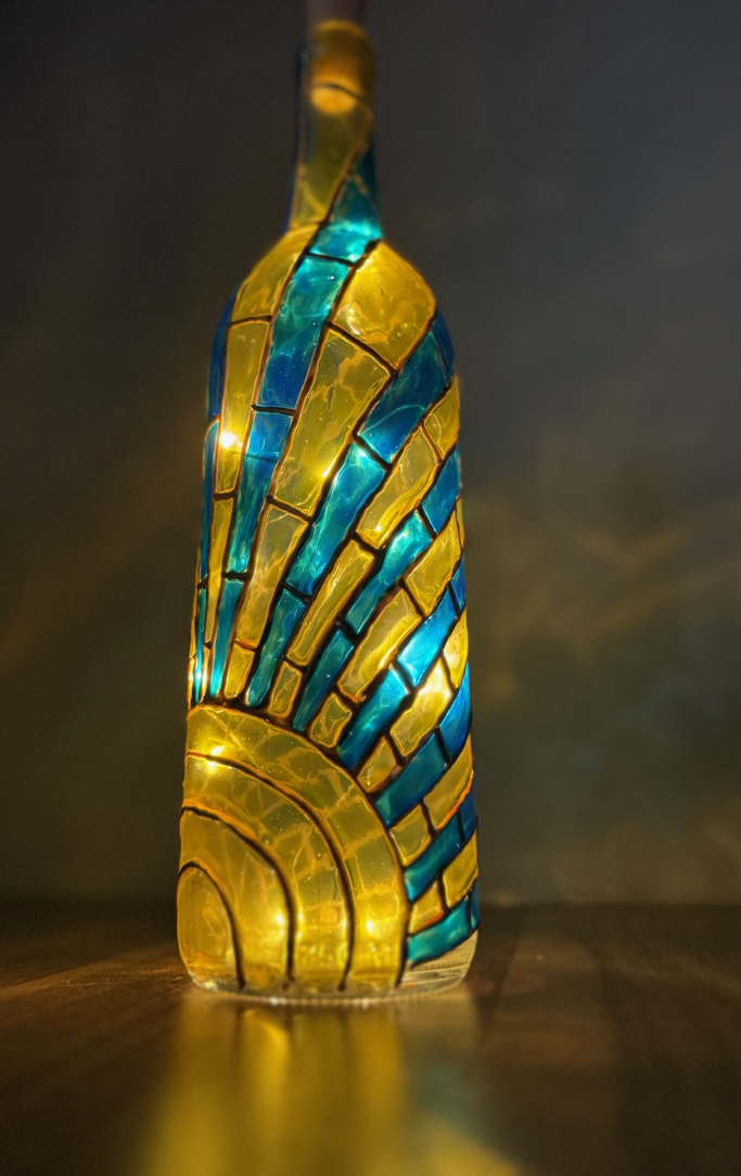 sun wine bottle