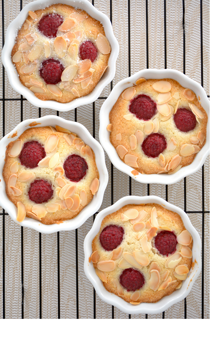 raspberry almond cakes