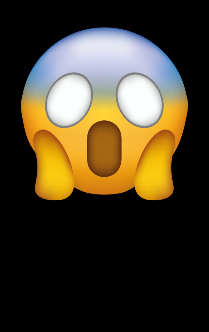 screaming face emoji