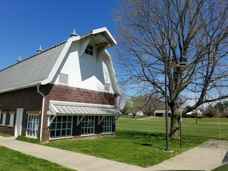 Racine Library in Spring